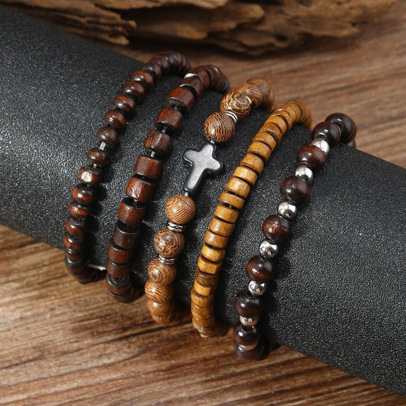 JAVMOO Gothic Bracelet Adjustable Punk Braided Leather Multilayer Grunge Set Bracelets Emo Metal Cuff Wrap Bangles Meaningful Gift - Image 3